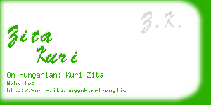 zita kuri business card